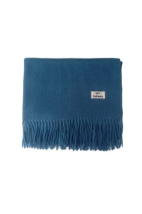 شال آبی زنانه کشمیر sky - کد 887008966