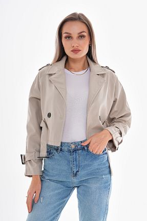 ترنچکت نباتی زنانه پلی استر VOVSTYLE - کد 887095218