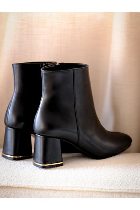 بوت / نیم بوت مشکی زنانه چرم مصنوعی Munshoes - کد 887060537