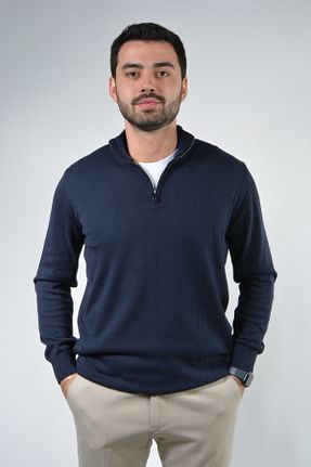 پلیور سرمه ای مردانه ساده Aşıkoğlu Formen - کد 887058073