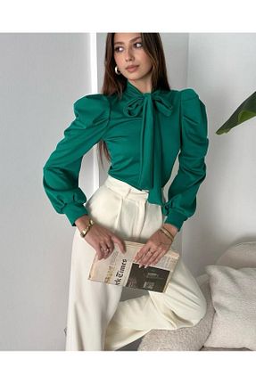 بلوز سبز زنانه ساده defilegiyim - کد 887077839