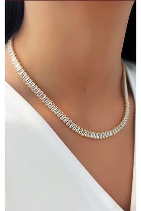 گردنبند استیل ( فولاد ) طلائی زنانه استیل (فولاد) Marlenka - کد 887072737