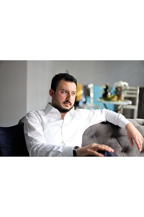 پیراهن سفید مردانه اسلیم فیت Chamis - کد 43140160