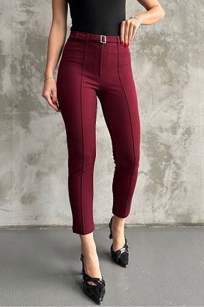 شلوار زرشکی زنانه لیکرا macharel jeans - کد 887093364