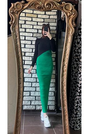 لباس سبز زنانه تریکو Mintaş - کد 887092216
