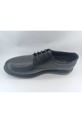 کفش کژوال مشکی مردانه چرم خالص mutlu kundura - کد 887096643