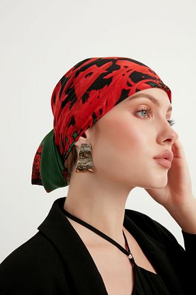 شال قرمز زنانه ابریشم thefadco - کد 887105723