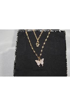 گردنبند جواهر زرد زنانه فلزی puduhepa - کد 873932433