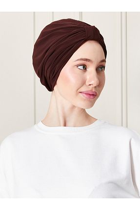 روسری قهوه ای پلی استر ada sanatsal - کد 864367834