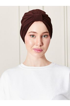روسری قهوه ای پلی استر ada sanatsal - کد 864367834