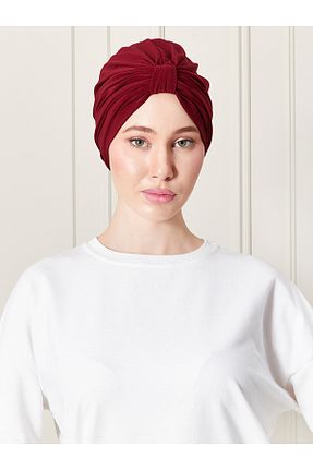 روسری زرشکی پلی استر ada sanatsal - کد 864359540