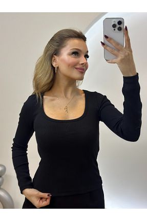 بلوز مشکی زنانه ساده RESSHO - کد 885699497