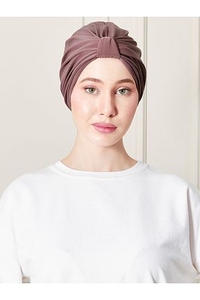 روسری قهوه ای پلی استر ada sanatsal - کد 864367816