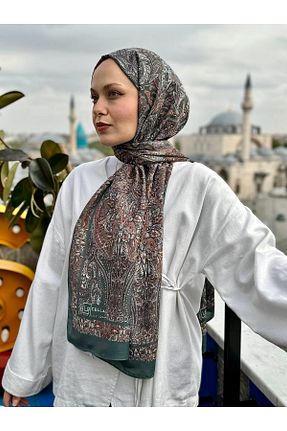 شال سبز زنانه پنبه ای Kamelya - کد 887158331