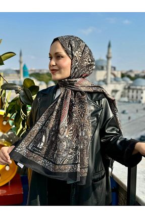 شال مشکی زنانه پنبه ای Kamelya - کد 887158913