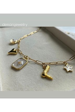 گردنبند استیل ( فولاد ) طلائی زنانه استیل ضد زنگ denars jewelry - کد 844104276