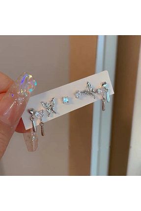 گوشواره جواهر زیرکن Vintageamer - کد 821223246