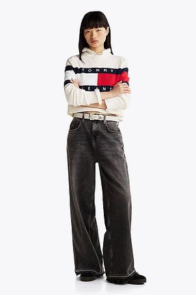 پلیور سفید زنانه رگولار Tommy Jeans - کد 887236357