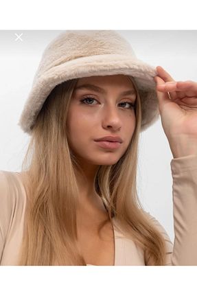 کلاه بژ زنانه پلی استر Butik - کد 887241878