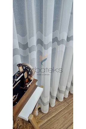 پرده توری سفید ریل دار Brillant - کد 852961652