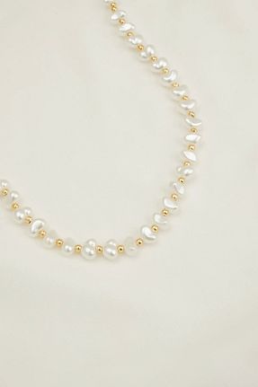 گردنبند جواهر رنگی زنانه مروارید Mrs Flower - کد 887338044