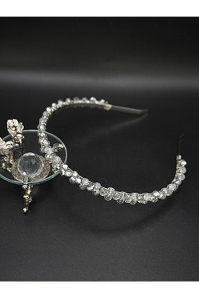 تاج سفید زنانه سنگ کریستال gelinmz - کد 336015768