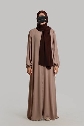 لباس حجاب بژ زنانه سایز بزرگ Lemaye - کد 887337348