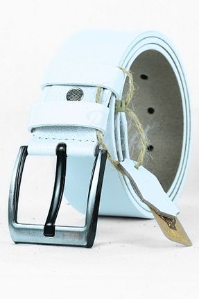 کمربند سفید مردانه چرم خالص Parscraft - کد 665730884