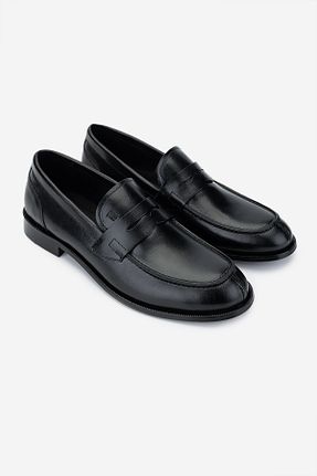 کفش لوفر مشکی مردانه چرم خالص Valmenti - کد 887370270