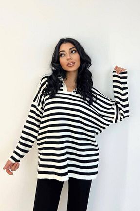 پلیور سفید زنانه رگولار Mossta - کد 770661935