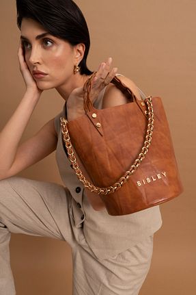 کیف دستی قهوه ای زنانه Sisley - کد 887350080