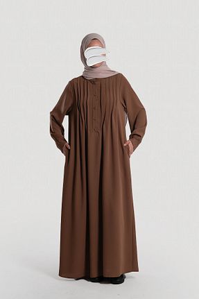 کلاه و ابایا قهوه ای زنانه مخلوط پلی استر Lemaye - کد 887461256