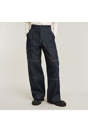 شلوار جین سرمه ای زنانه پاچه گشاد G-STAR RAW - کد 887356468