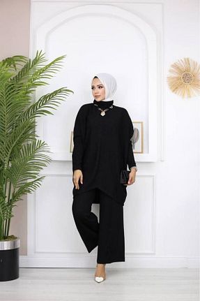 ست بالاتنه و پائین تنه مشکی زنانه بافت MODA - کد 887358864