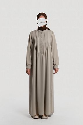 کلاه و ابایا طوسی زنانه مخلوط پلی استر Lemaye - کد 887459787
