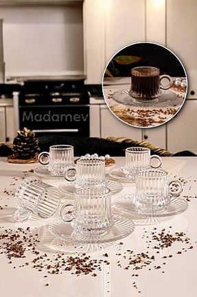 فنجان قهوه قهوه ای 6 نفره Tilbe Home - کد 887356569