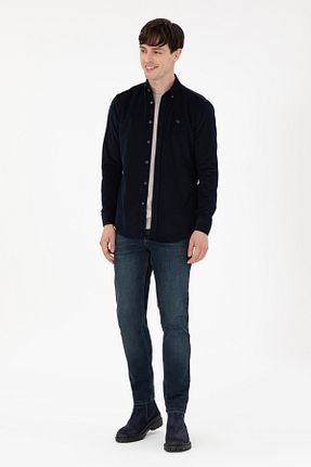 شلوار جین خاکی مردانه پاچه تنگ U.S. Polo Assn. - کد 887370160