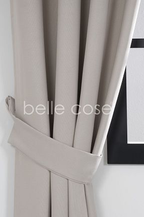 پرده زمینه بژ پلی استر Belle Cose - کد 94376127