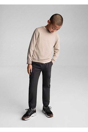 پلیور بژ بچه گانه ساده MANGO Kids - کد 839494546