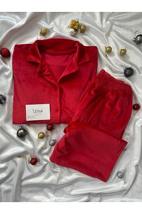 ست لباس راحتی قرمز زنانه ساده Lena Homewears - کد 887421390