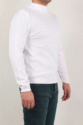 پلیور سفید مردانه ساده Ofzensport - کد 887500761