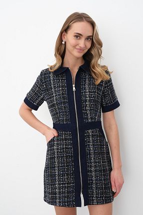 لباس سرمه ای زنانه بافتنی Qutu Butik - کد 887463468