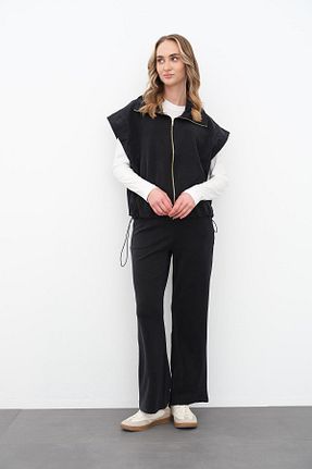 ست بالاتنه و پائین تنه طوسی زنانه رگولار Qutu Butik - کد 887464920