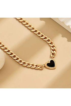 گردنبند استیل ( فولاد ) مشکی زنانه استیل (فولاد) DurusAccessories - کد 887469800