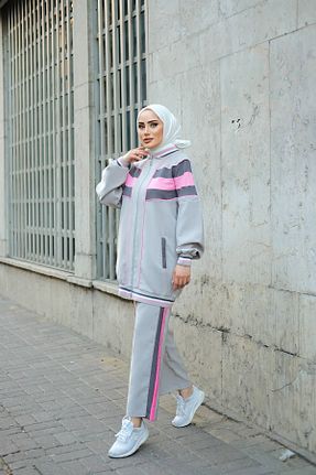 ست گرمکن حجاب طوسی زنانه رگولار MİMİ Luxury Wear - کد 842995521