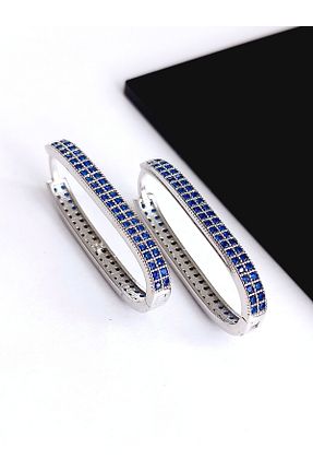 گوشواره نقره آبی زنانه 925 عیار KESKİN GÜMÜŞ - کد 887495359