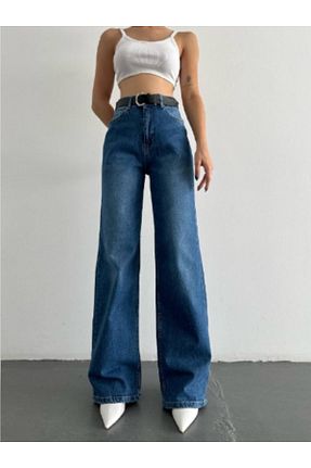 شلوار جین آبی زنانه پاچه گشاد DK 49 JEANS - کد 887495550
