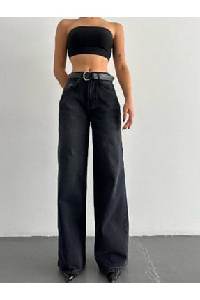 شلوار جین مشکی زنانه پاچه گشاد DK 49 JEANS - کد 887495512
