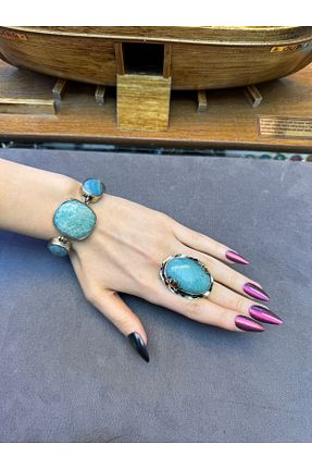 ست نقره آبی زنانه 2 تایی Gümüşhanesi - کد 887504992