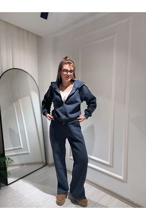 ست بالاتنه و پائین تنه طوسی زنانه بافتنی Store - کد 887504923